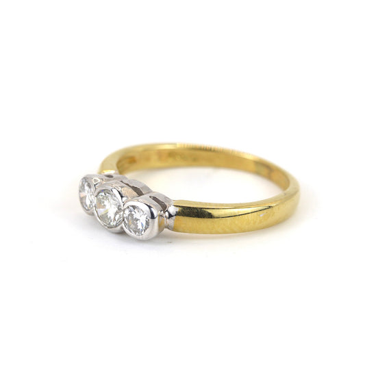 18K White & Yellow Gold 0.43ct Diamond Ring