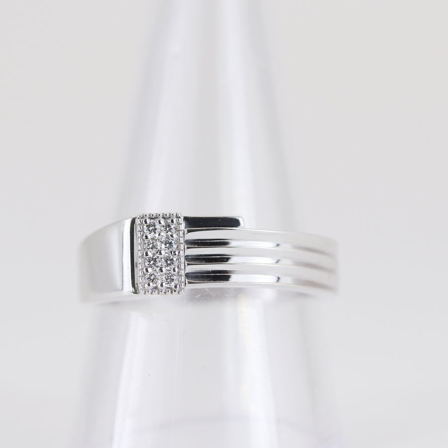 18K White Gold 0.096ct Diamond Ring – Pre-Loved