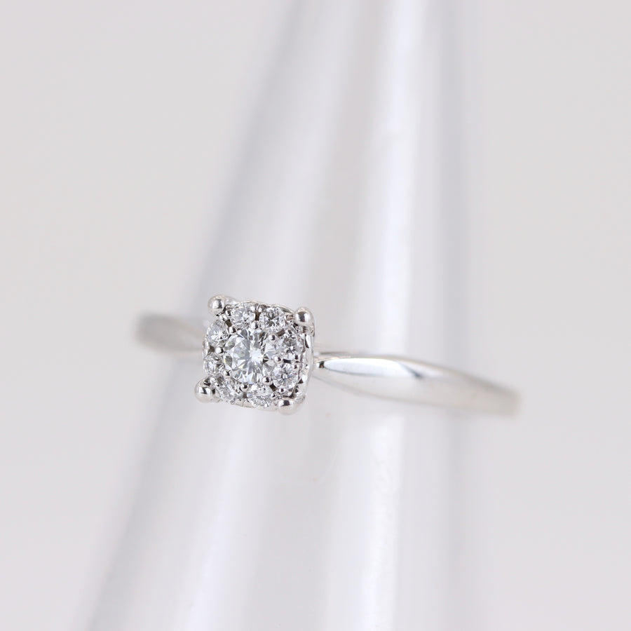18K White Gold 0.22ct Diamond Ring – Pre-Loved