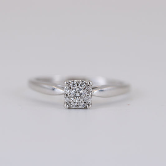 18K White Gold 0.22ct Diamond Ring