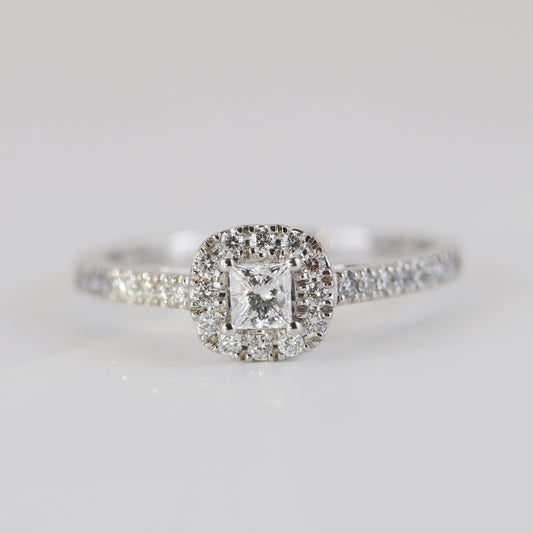 18K White Gold 0.50ct Diamond Ring