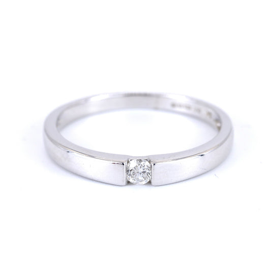 9K White Gold 0.09ct Diamond Ring