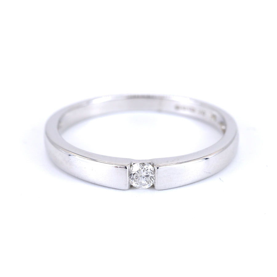 9K White Gold 0.09ct Diamond Ring