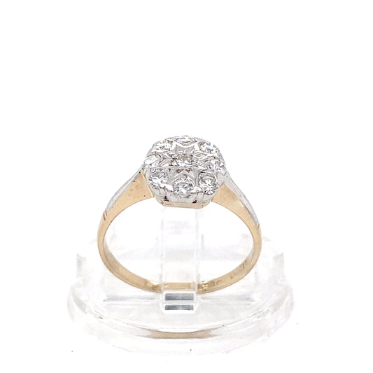 Platinum & 18K Yellow Gold Diamond Ring