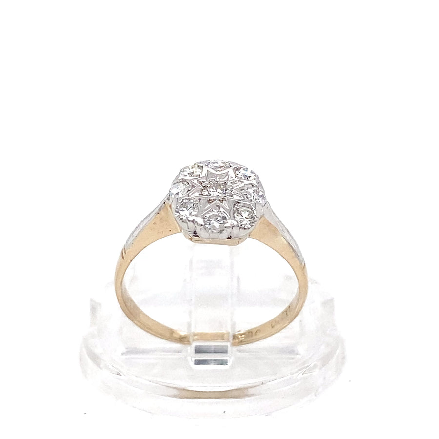 Platinum & 18K Yellow Gold Diamond Ring – Pre-Loved