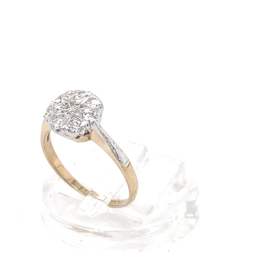 Platinum & 18K Yellow Gold Diamond Ring