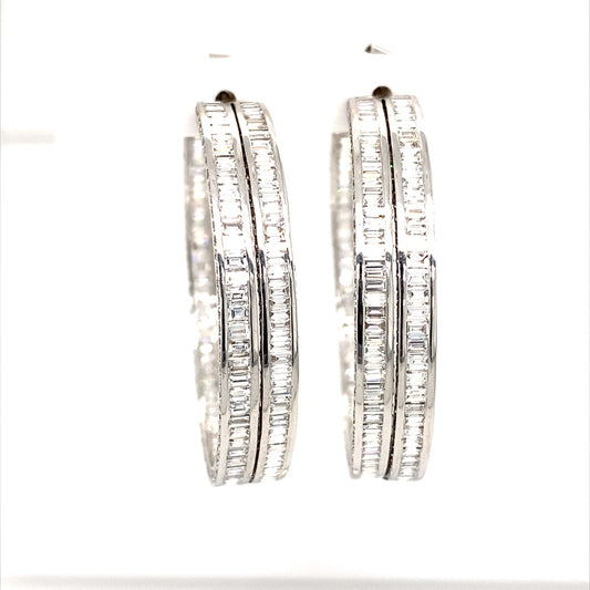18K White Gold 18ct Diamond Earrings