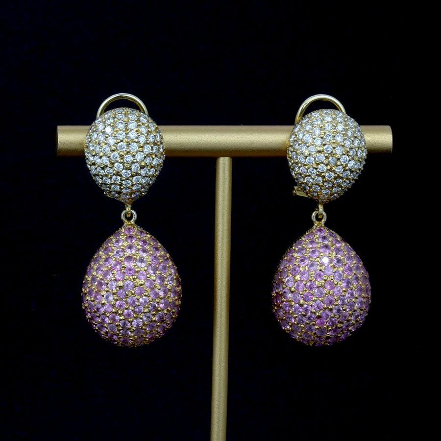 18K Yellow Gold Diamond Earrings – Pre-Loved