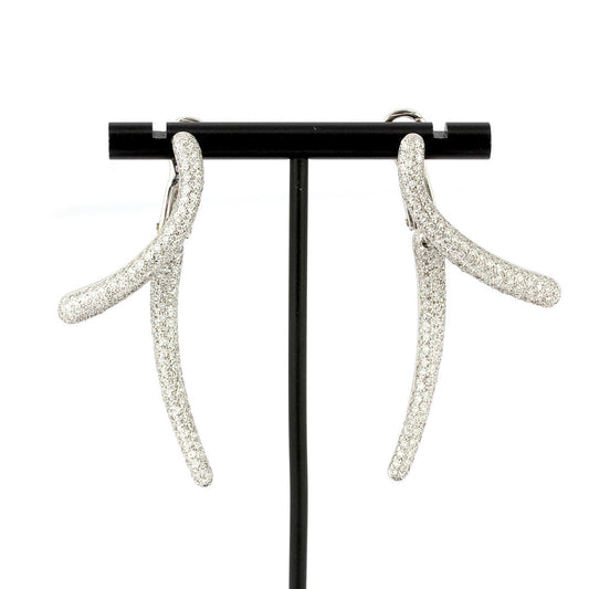 18K White Gold 2.70ct Diamond Earrings