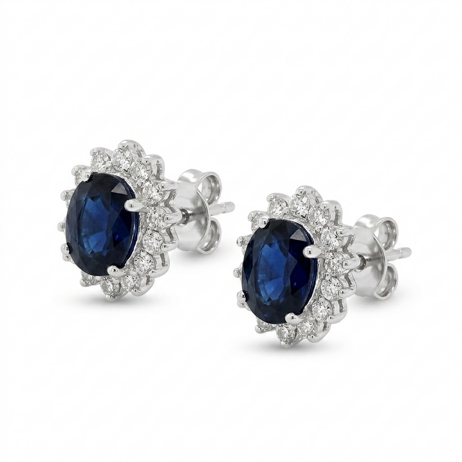 18K White Gold 2.5ct Diamond Earrings