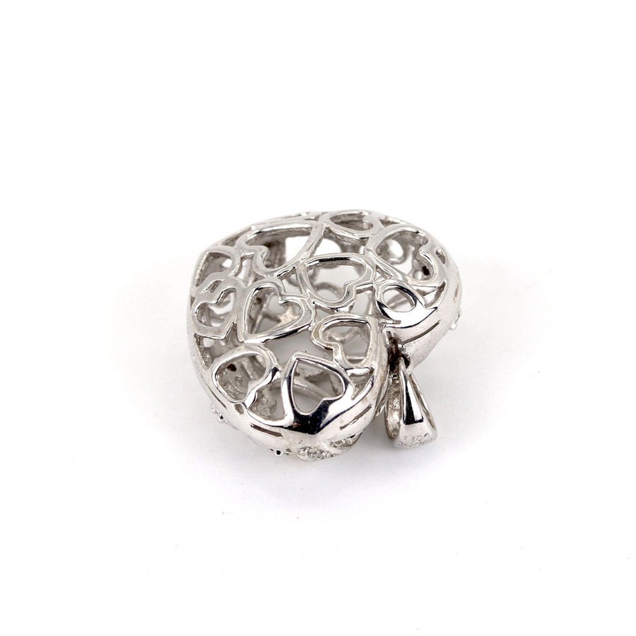 18K White Gold 0.11ct Diamond Pendant – Pre-Loved