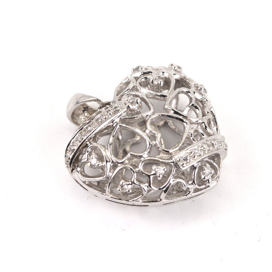 18K White Gold 0.11ct Diamond Pendant
