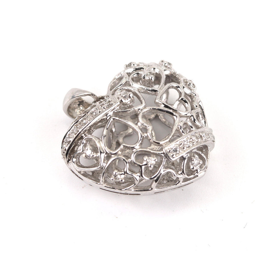 18K White Gold 0.11ct Diamond Pendant