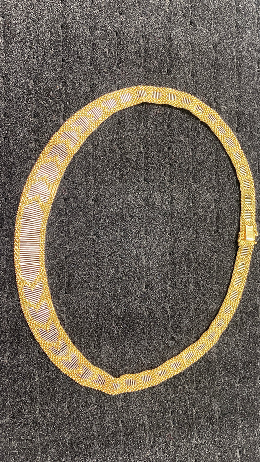 Platinum & 18K Yellow Gold Necklace