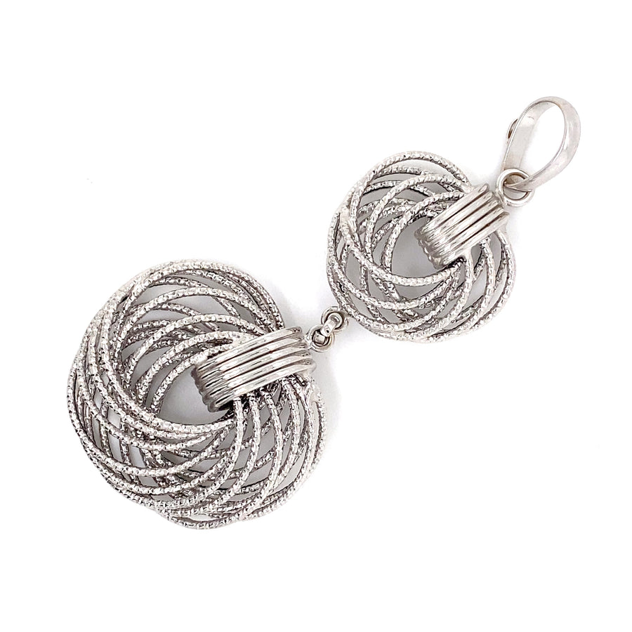 18K White Gold Designer Pendant – Pre-Loved