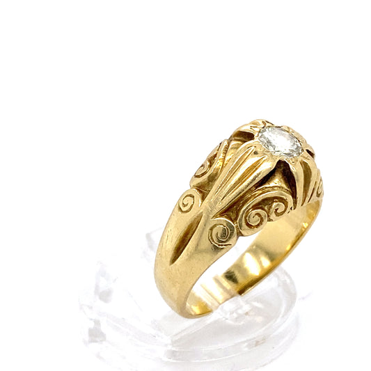 18K Yellow Gold 0.50ct Diamond Ring