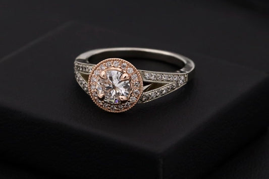 Diamond Halo Ring - 18ct Yellow Gold